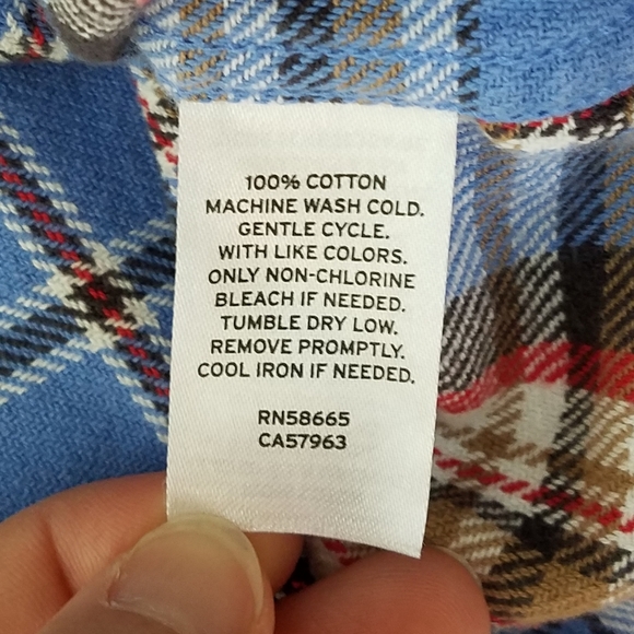 Tucker + Tate Flannel Button Down Polo Shirt 6 - Picture 5 of 5